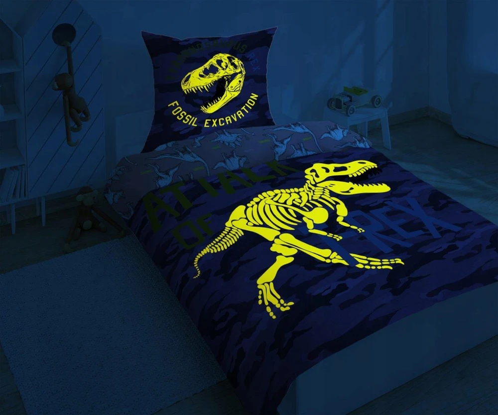 Detexpol Tamsoje šviečianti patalynė 140x200 dinozaurai