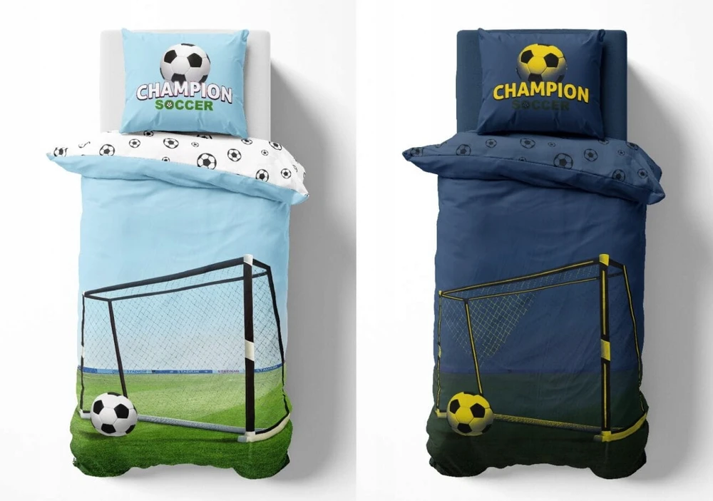 Detexpol Tamsoje šviečianti patalynė 140x200 futbolo aikštės tikslas