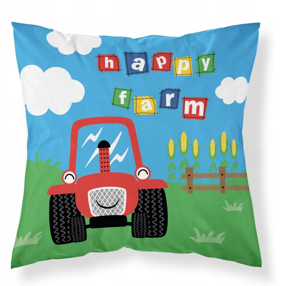 Detexpol Užvalkalas na poduszkę MAYA MOO Farma 40 x 40 cm mėlyna (4278B1)