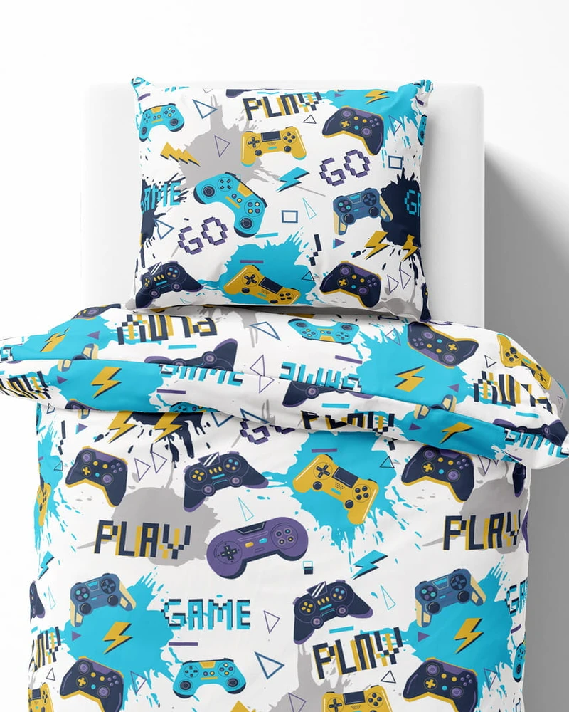 Detexpol Vaikiška patalynė 140x200 Gamer Pad skirta XOXO Dreams žaidimų gerbėjui