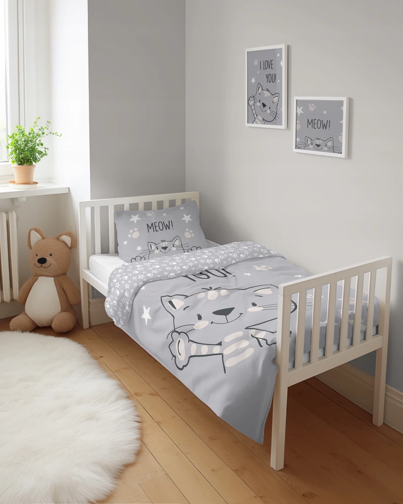 Patalynės komplektas Detexpol Vaikiška patalynė lovai 100X135 BABY CAT vaikiškam kačiukui