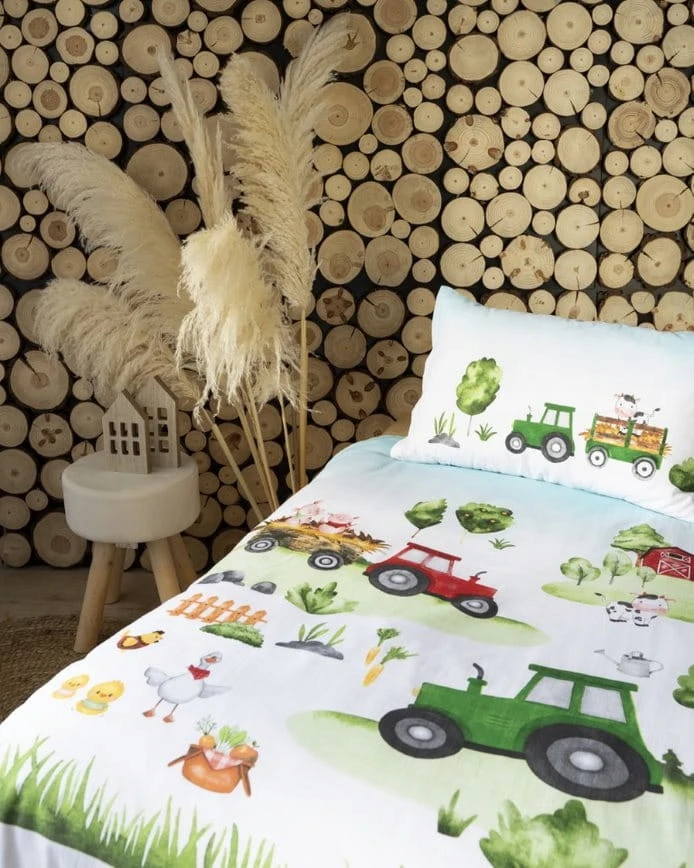 Detexpol Vaikiškos patalynės komplektas 100x135 su traktoriuku