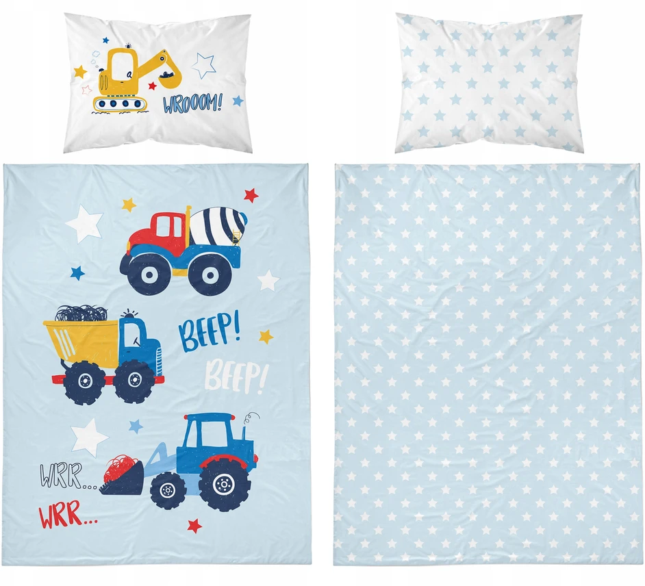Detexpol Vaikiškos patalynės komplektas 100x135 cm su automobiliais