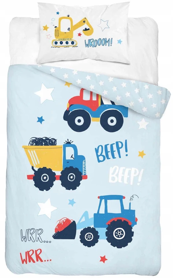 Detexpol Vaikiškos patalynės komplektas 100x135 cm su automobiliais