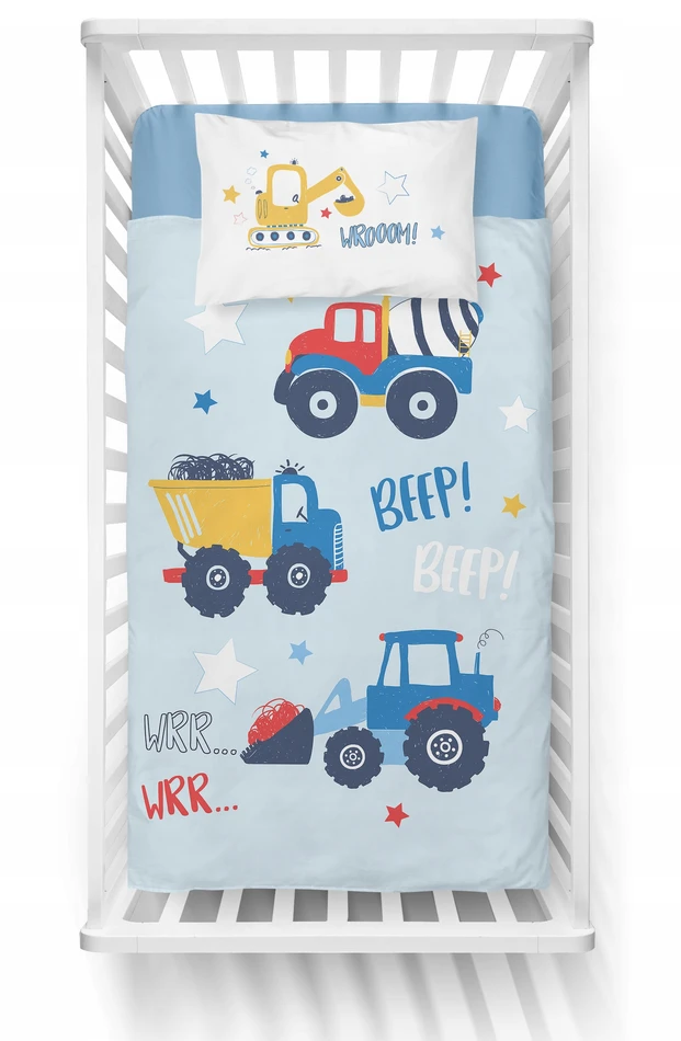 Detexpol Vaikiškos patalynės komplektas 100x135 cm su automobiliais