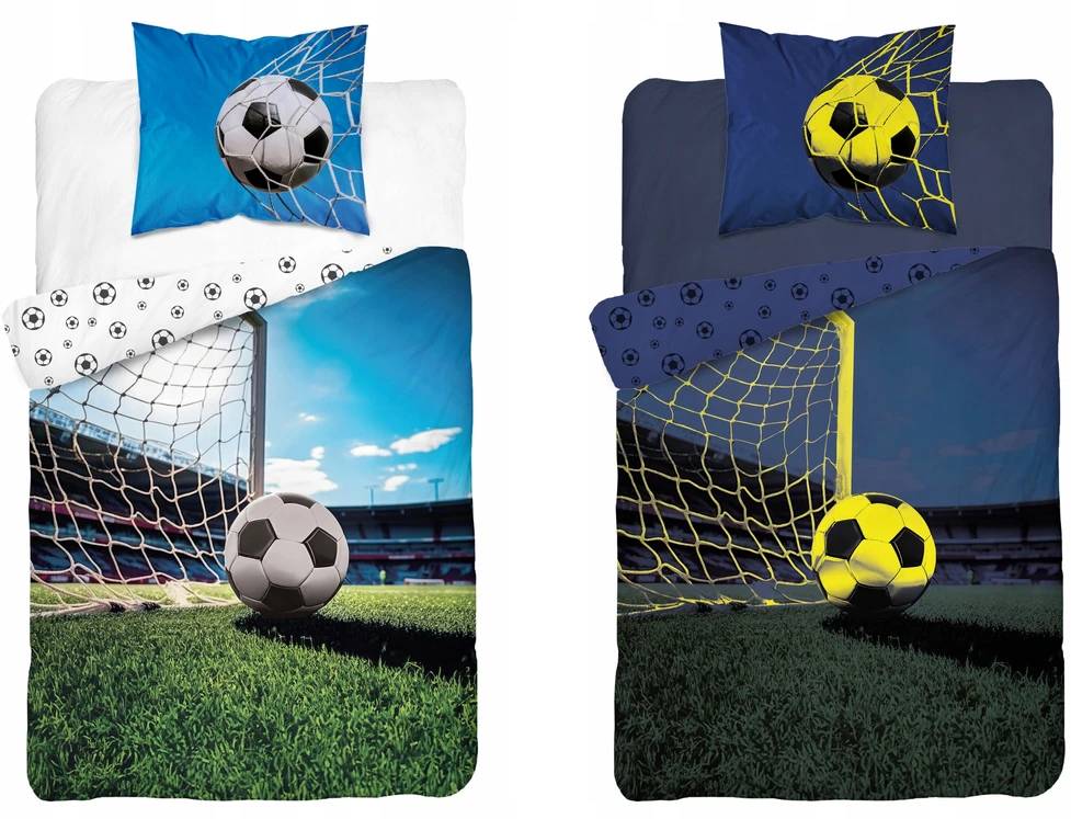 Detexpol Vaikiškos patalynės komplektas 160x200 su futbolo motyvu, šviečiantis tamsoje