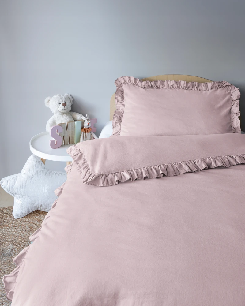 Detexpol VAIKŲ PATALYS SU RIFFLE 100x135 COTTON Rožinis Rožinis BOHO RIFFLE