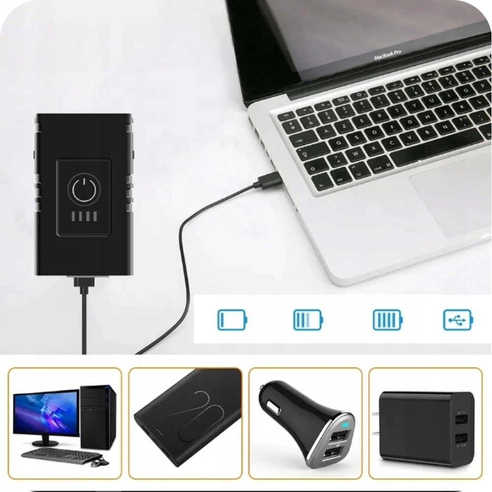 Dexxer PRIEKINĖ GALINĖ DVIRAČIO ŠVIETIMO LED PRIEKINĖ PAKRAUJAMOJO ŠVIETIMO RINKINYS USB