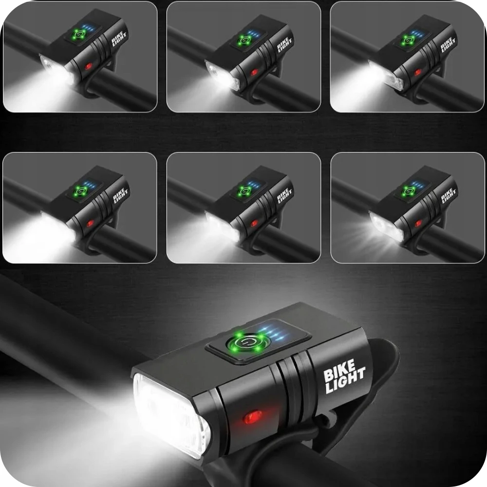 Dexxer PRIEKINĖ GALINĖ DVIRAČIO ŠVIETIMO LED PRIEKINĖ PAKRAUJAMOJO ŠVIETIMO RINKINYS USB