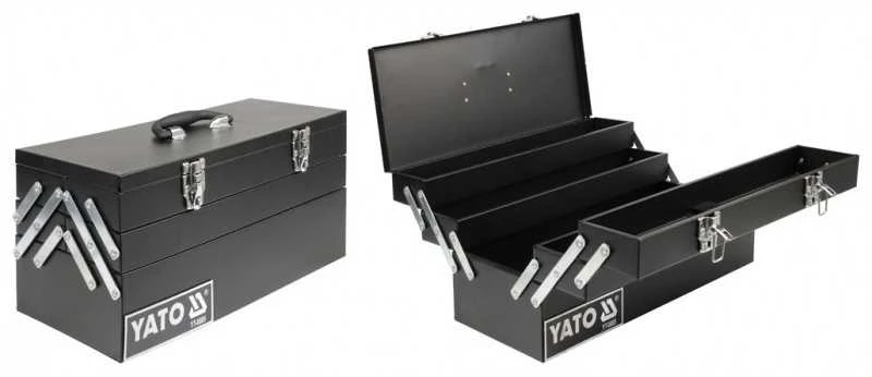 YATO Plieninė įrankių dėžė 460 x 200 x 225 mm