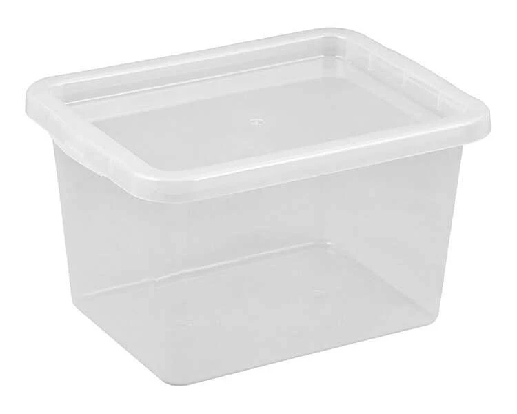 NHG Dėžė su dangčiu Basic box Plast Team 13L permatoma