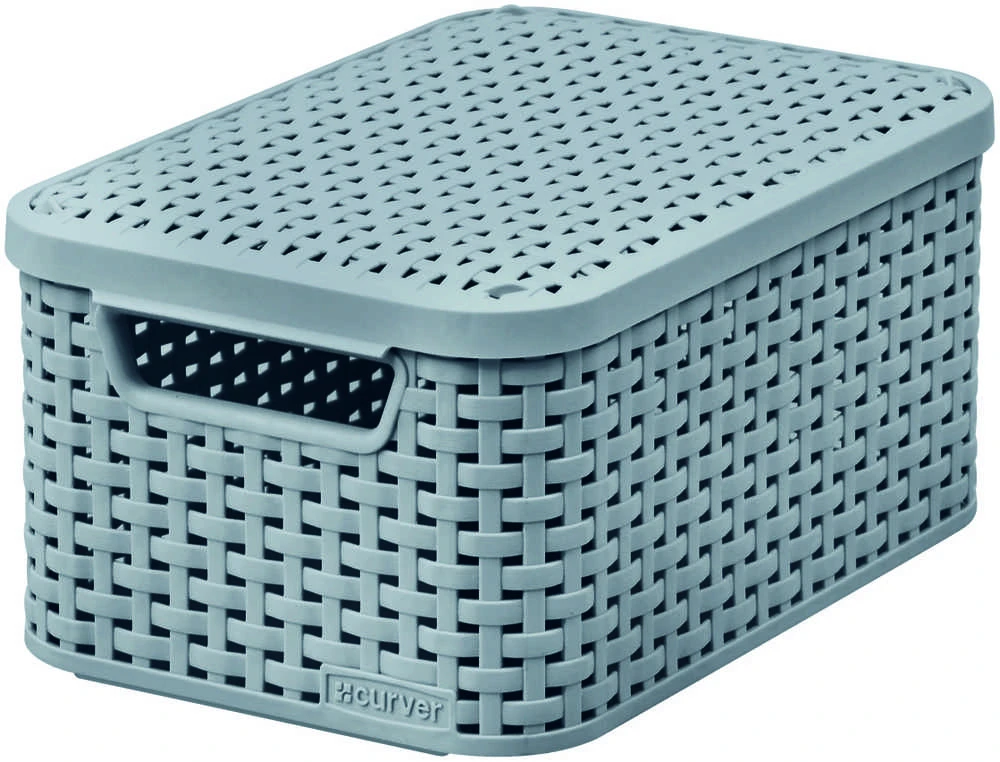 Dėžė su dangčiu Style Box Rattan S Curver 6L šviesiai pilka