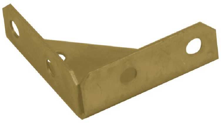DMX Dėžės tvirtinimo kampas, 100x100x28x2,0mm, geltonai cinkuotas