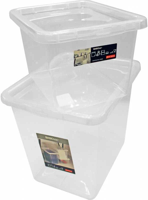 NHG Dėžė su dangčiu Basic box Plast Team 13L permatoma