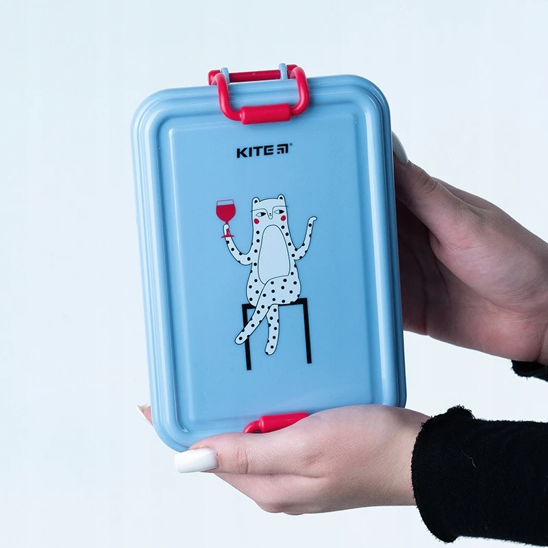 Dėžutė maistui Kite su skyreliais, 650ml, mėlyna