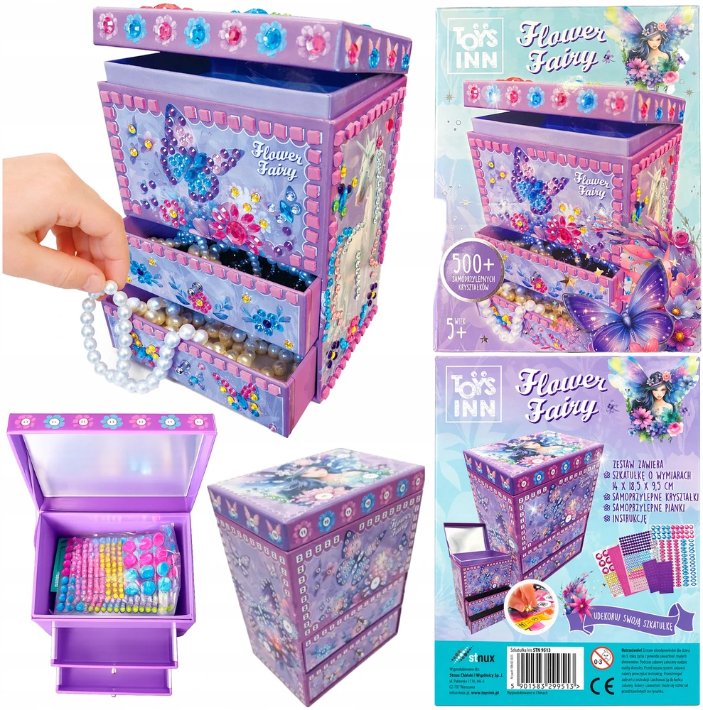 DĖŽUTĖ MERGAITEI papuošti DIY RINKINYS vaikams Gėlių fėja
