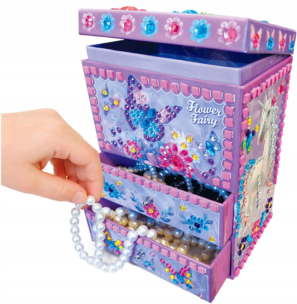 DĖŽUTĖ MERGAITEI papuošti DIY RINKINYS vaikams Gėlių fėja