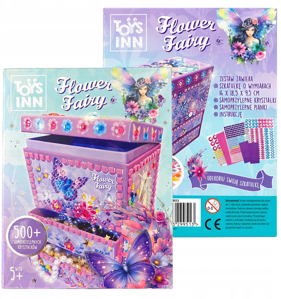 DĖŽUTĖ MERGAITEI papuošti DIY RINKINYS vaikams Gėlių fėja