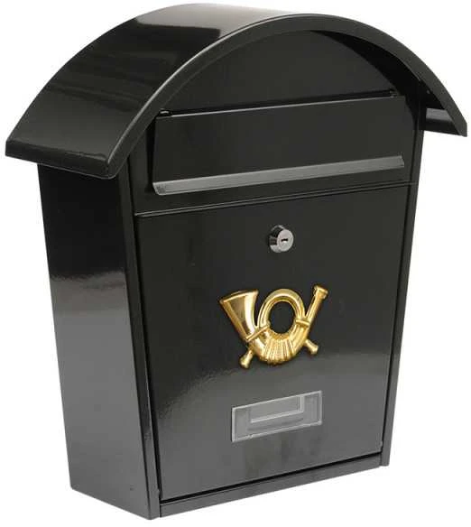 VOREL Pašto dėžutė 380 x 320 x 105mm Juodas