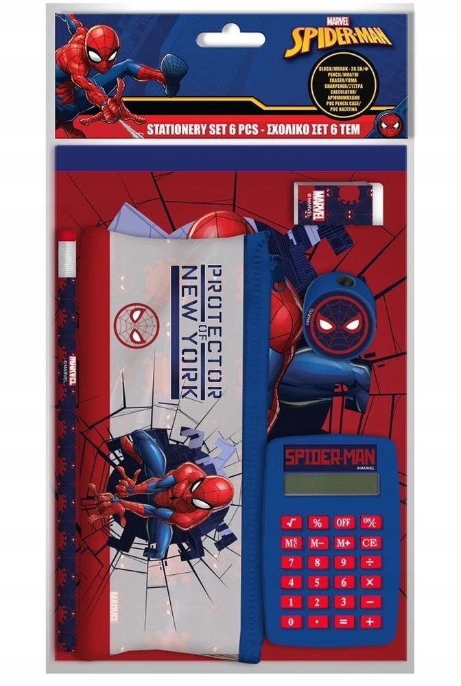 Pulio Diakakis Spiderman pieštukinė su skaičiuotuvu