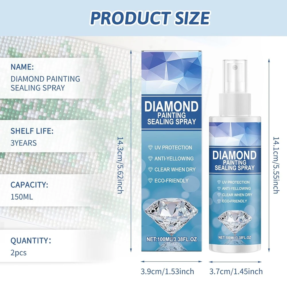 Diament 2 BUTELIAI DIAMONDINĖS DAŽYMO SANTRAUKOS PURŠKIMO 200 ML
