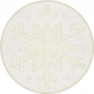 Diamond OKRĄGŁY DYWAN DZIECIĘCY SHAPES BEŻOWY ŚNIEŻKA 120