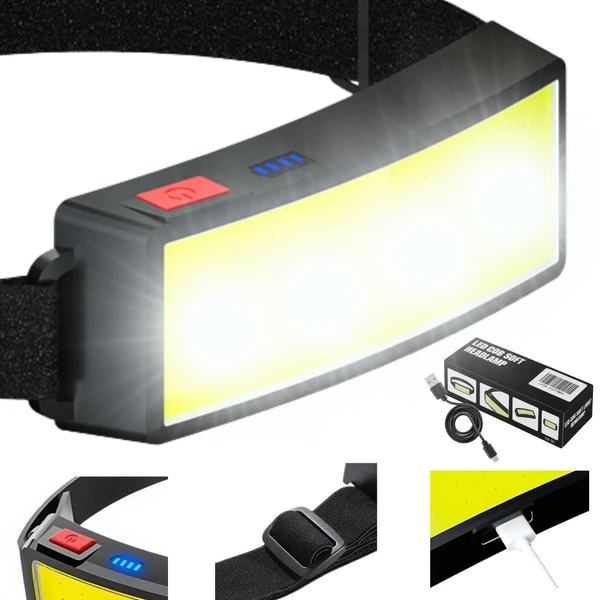 Diaway LATARKA CZOŁOWA LED AKUMULATOROWA MOCNA CZOŁÓWKA TAKTYCZNA LM USB SZPERACZ