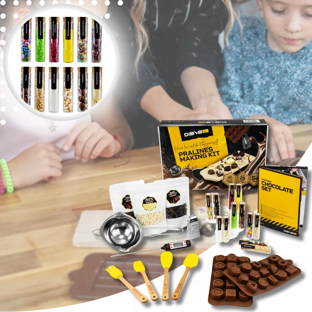 Dibys RINKINYS, SKIRTAS SAVO PRALINIJAI DIY šokolado formos dovanai