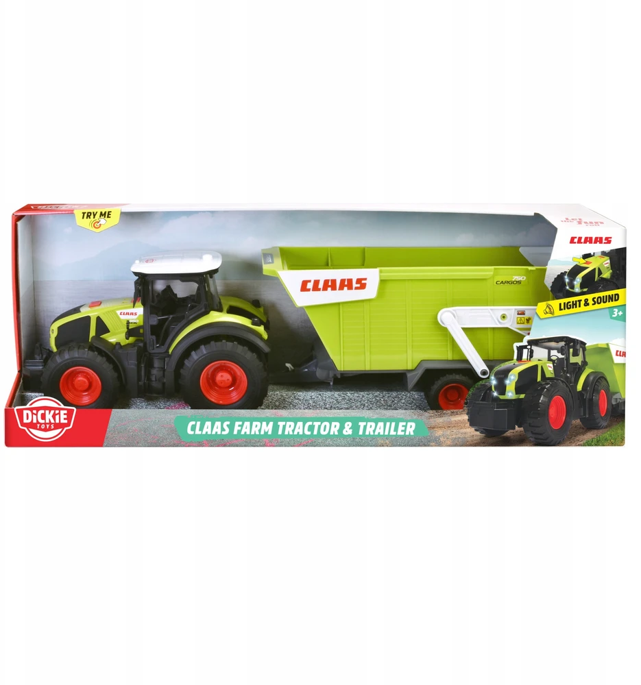 „Dickie Farm“ didelis „Claas“ traktorius su 64 cm priekaba