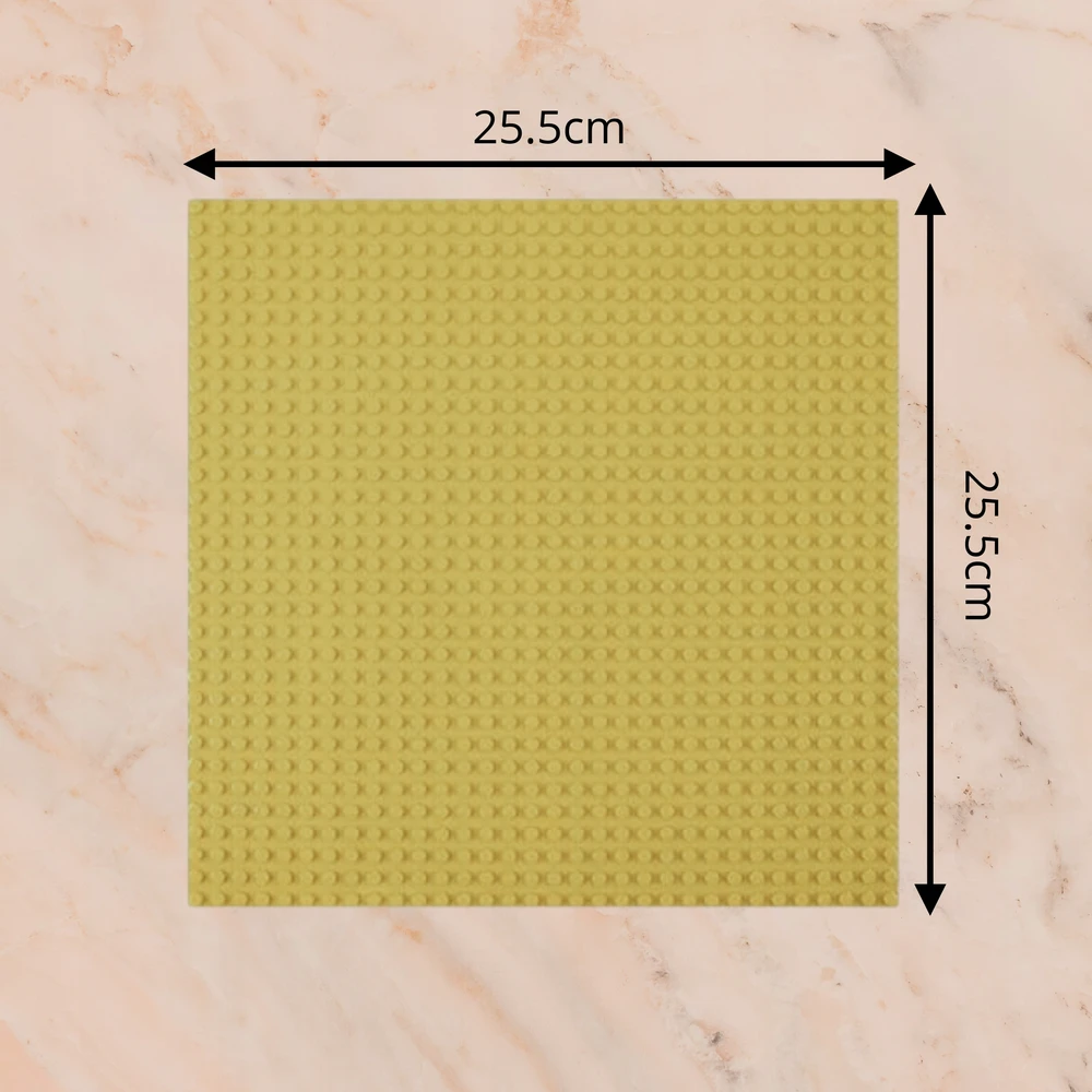 Didelė GELTONA CONSTRUCTION PLATE CLASSIC CITY kaladėlės 32x32 žaislų stovas