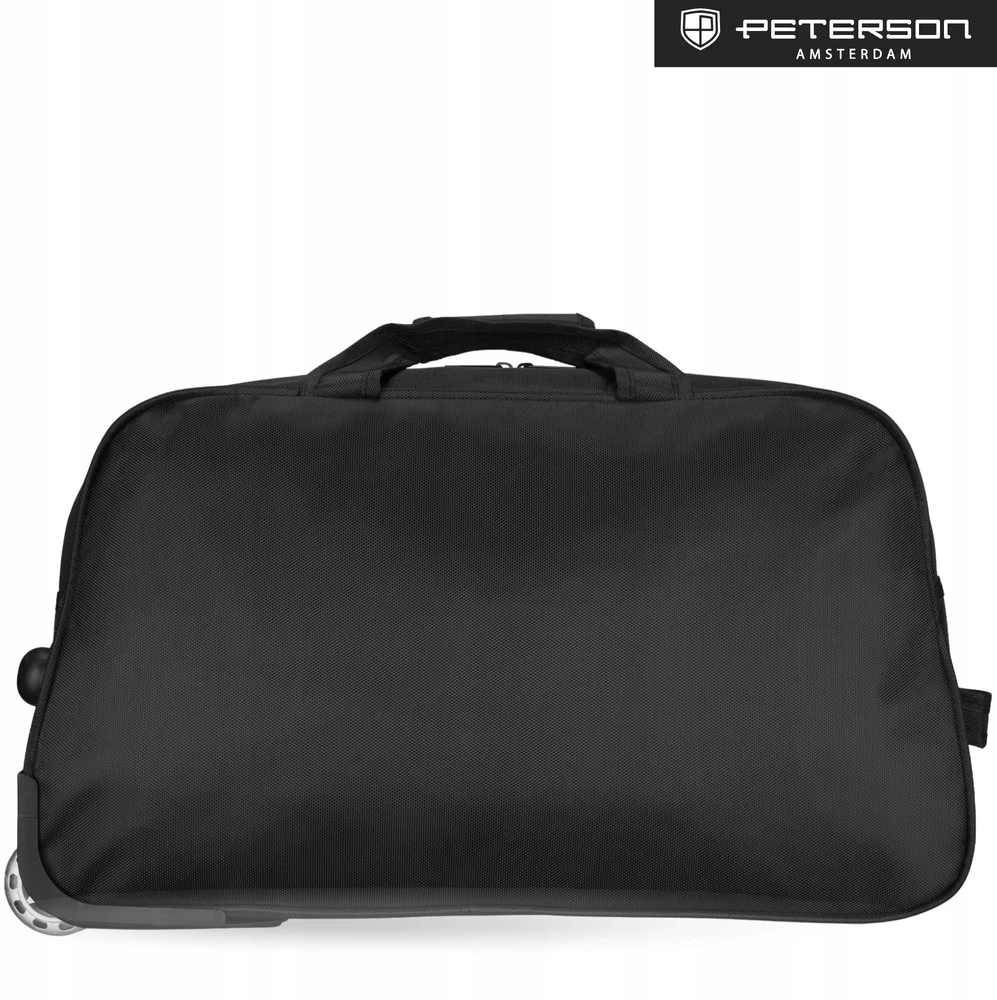 Didelė kelioninė torba su ratukais „Peterson“, juoda, poliesterinė