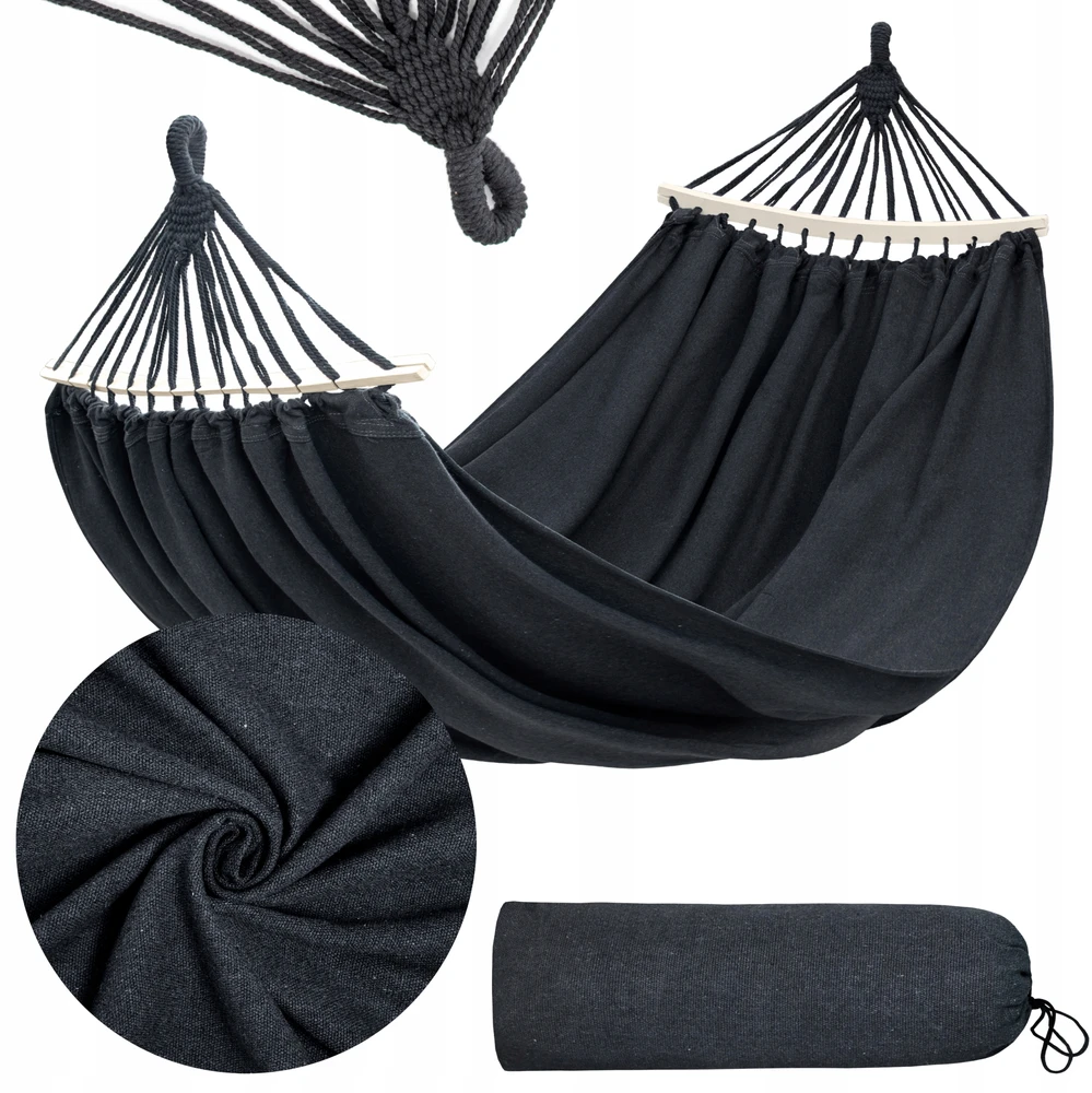 DIDELIS 2 ASMENYS HAMAKAS SODO SŪPYNĖS XXL 280x150 CM STIPRI + PAGALVE