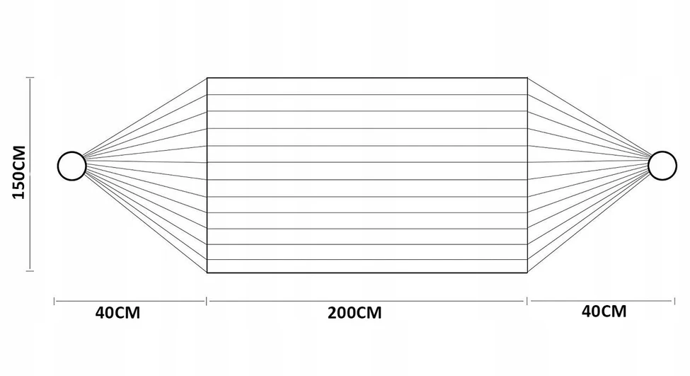 DIDELIS DVIGUBAS HAMAKAS XXL 280x150 CM SODAS STIPRUS IKI 150KG BOHO