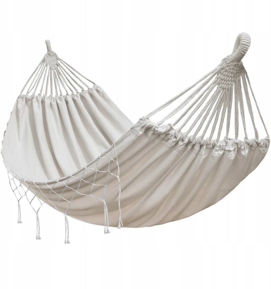 DIDELIS DVIGUBAS HAMAKAS XXL 280x150 CM SODAS STIPRUS IKI 150KG BOHO