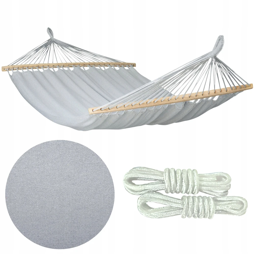 DIDELIS DVIMENYS SODO HAMAKAS STRONG XXL 290x150 CM GALVOS GALVOS 120 CM + LYNĖS