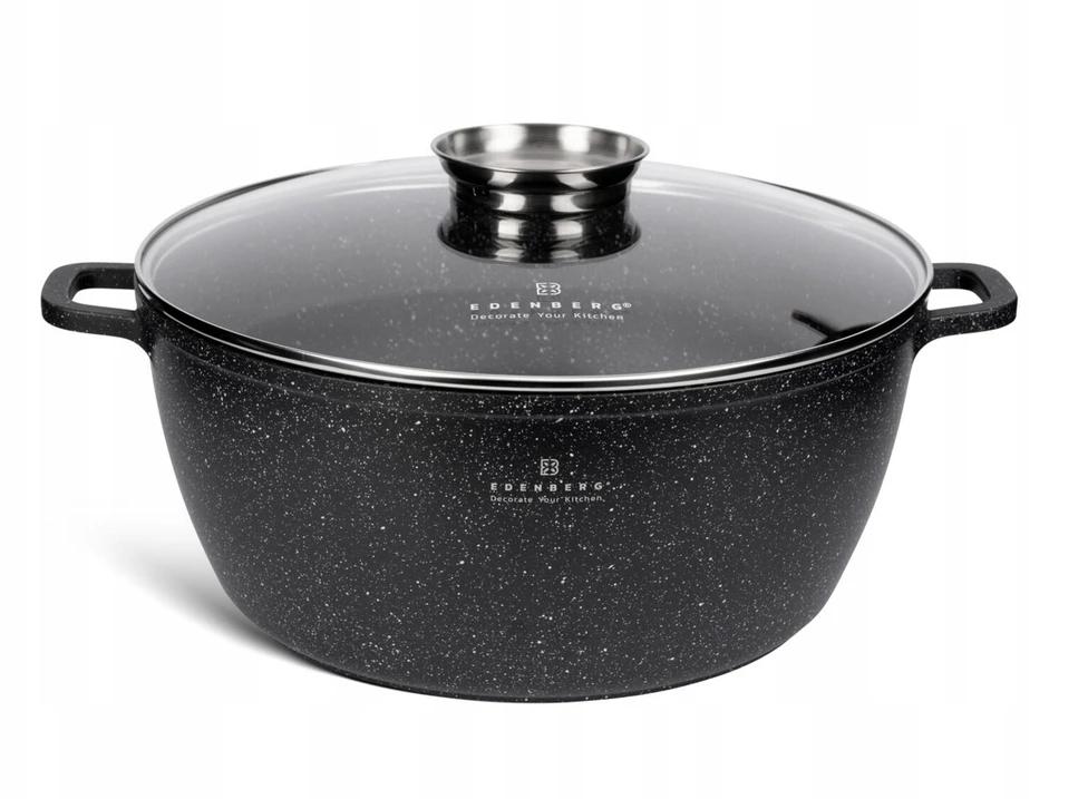 DIDELIS FUNKCINIS MARMURINIS PUODAS SU DANGIU 18,5 L 40 cm EDENBERG 8155