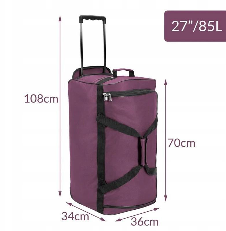 Monzana DIDELIS KELIONINIS LAGAMINIS ANT RATAI 85L PURP