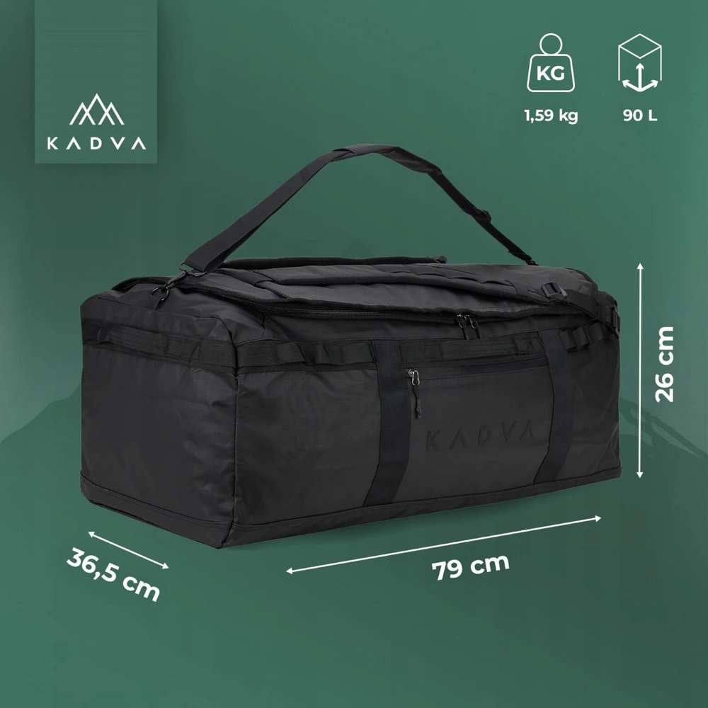 DIDELIS KELIONIŲ KREPŠYS SU KURIŠINĖS FUNKCIJA 2IN1 KADVA ALLTAKER 90l SPORTY