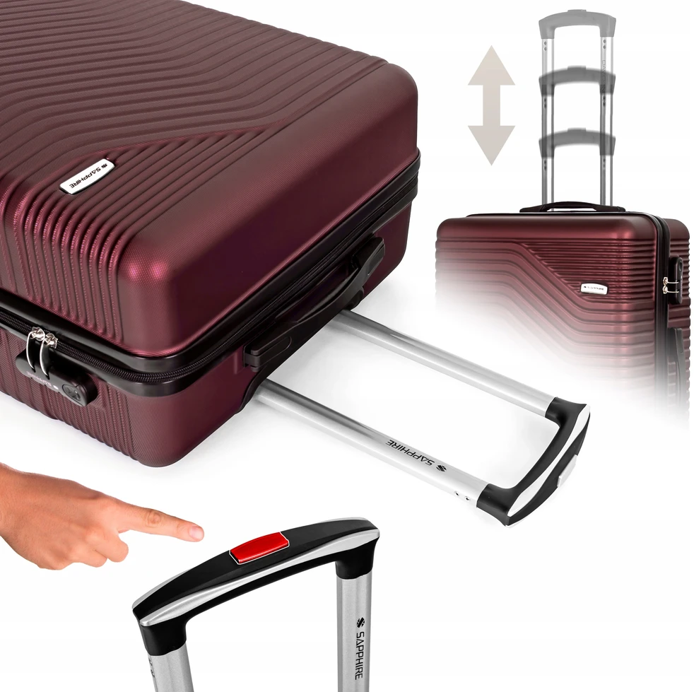 Didelis lagaminas Sapphire ST-140 Duo, L, raudonas