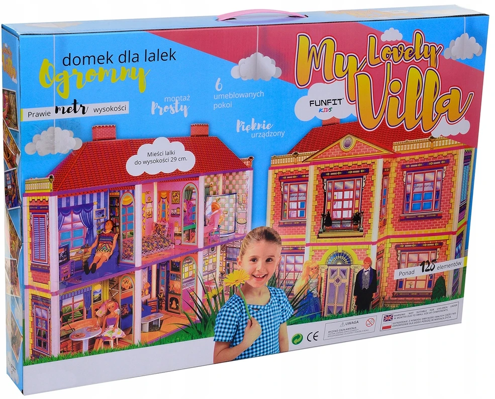 DIDELIS LĖLIŲ VILA 128 ELEMENTS FUNFIT XXL