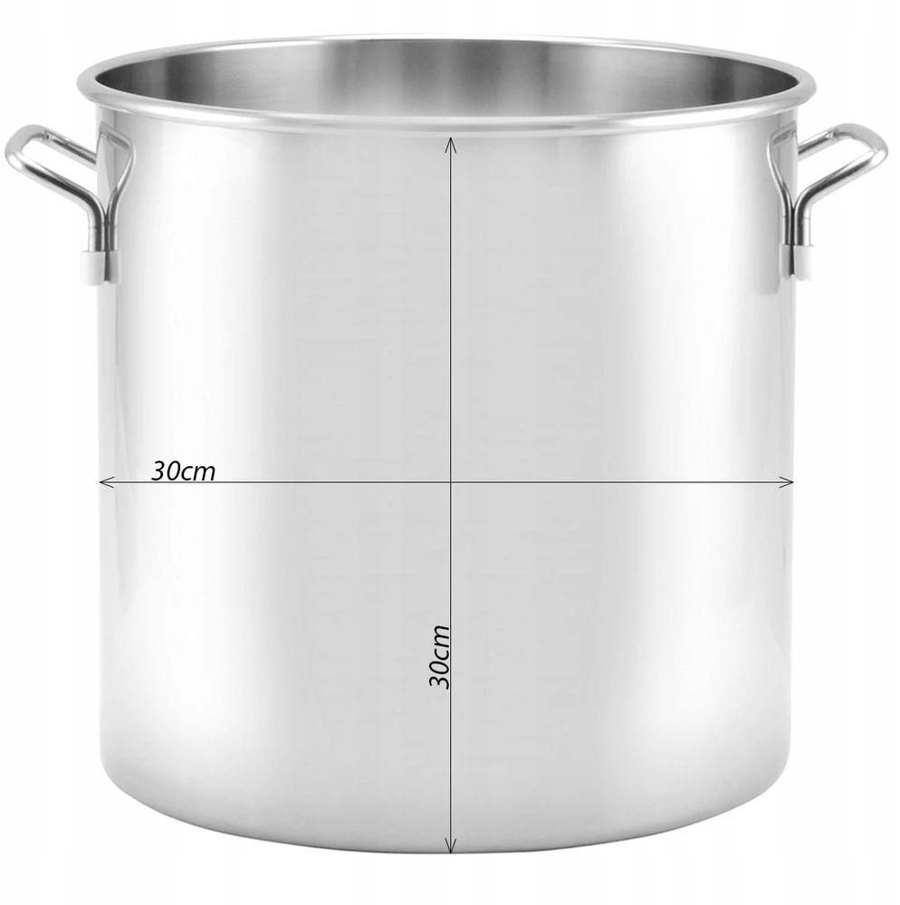 DIDELIS nerūdijančio plieno INOX PUODAS 20,5 L 30*30 cm Perfect Home