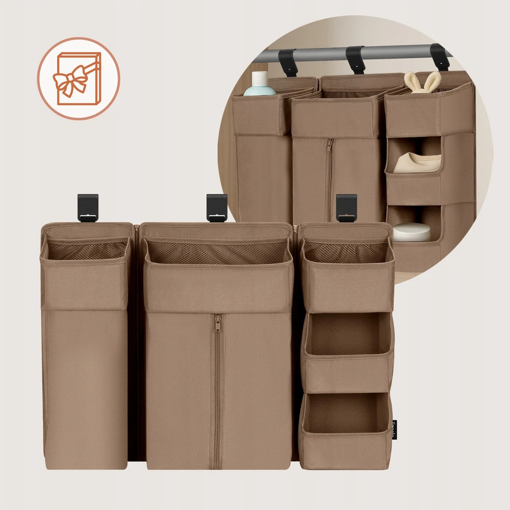 Didelis pakabinamas 3in1 lovos organizatorius Lionelo Sidepocket Large