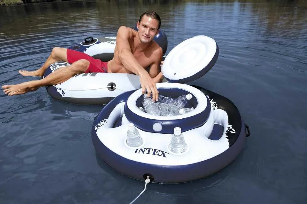 Didelis plaukiojantis šaldytuvas baseinui, kurio skersmuo 89 cm INTEX 56822