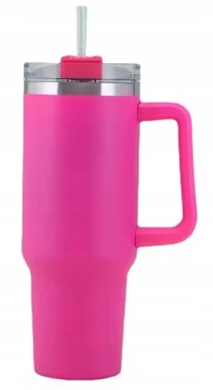 DIDELIS PLIENINIS TERMINIS PUODYLAS SU ŠIAUDU IR RANKENE kavai, arbatai, 1200ml, apvalus