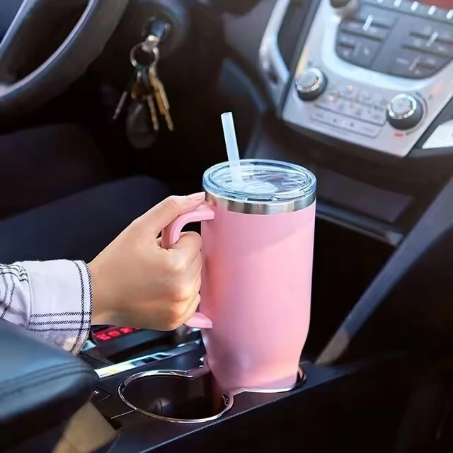 DIDELIS PLIENINIS TERMINIS PUODYLAS SU ŠIAUDU IR RANKENE kavai, arbatai, 1200ml, apvalus