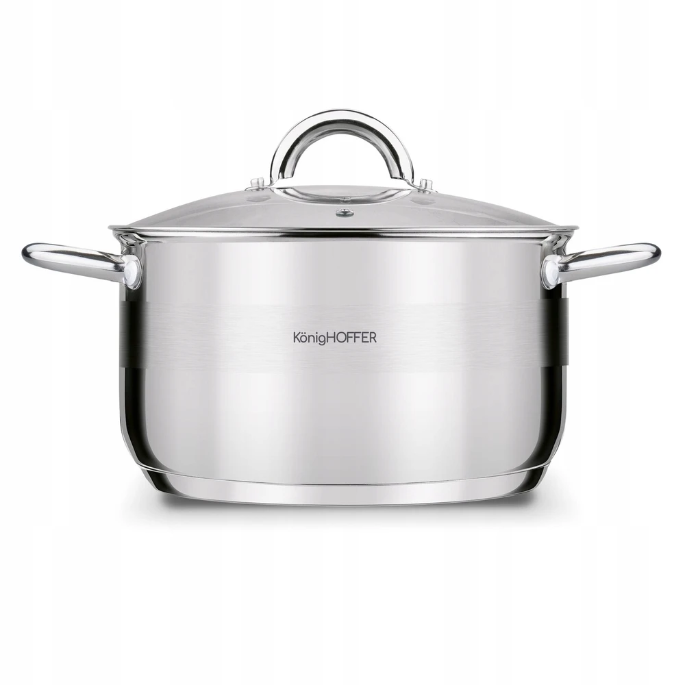DIDELIS PUODAS indukcinis DUJINIS DANGIS Plieninis Konighoffer Faro 9,2 l 28 cm