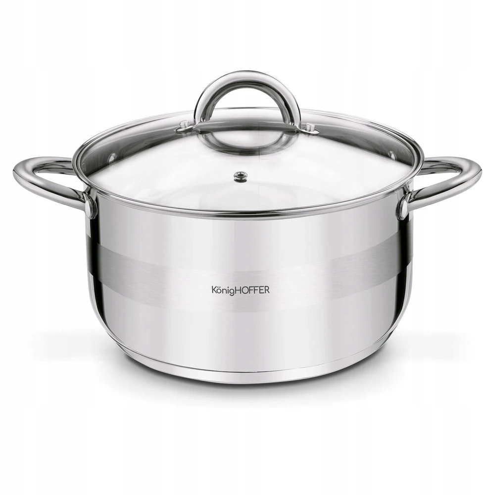 DIDELIS PUODAS indukcinis DUJINIS DANGIS Plieninis Konighoffer Faro 9,2 l 28 cm