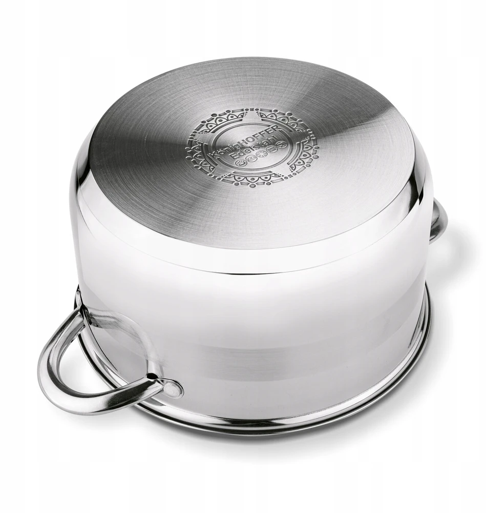DIDELIS PUODAS indukcinis DUJINIS DANGIS Plieninis Konighoffer Faro 9,2 l 28 cm
