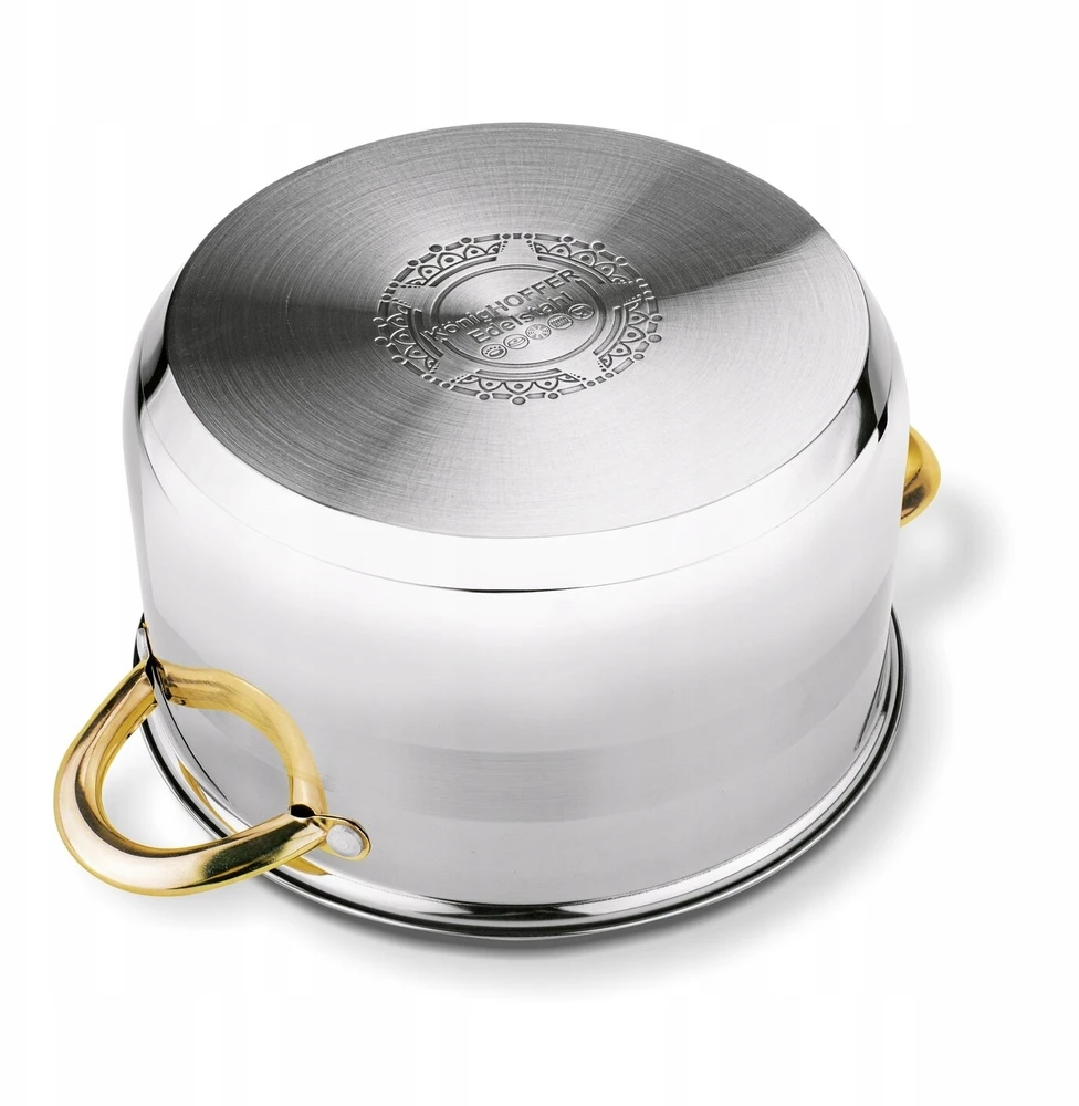 DIDELIS PUODAS Indukcinis PLIENINIS DANGIS Konighoffer Faro Gold 9,2 l 28 cm
