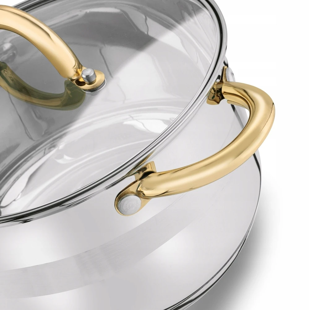 DIDELIS PUODAS Indukcinis PLIENINIS DANGIS Konighoffer Faro Gold 9,2 l 28 cm